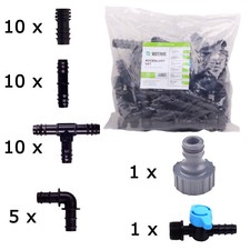 Verbinder SET 16mm Tropfrohr