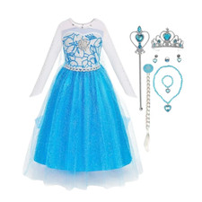 Kostüm Kinderkostüm Prinzessin Kleid, Eiskönigin Elsa, 150
