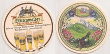 Mittenwalder Privatbrauerei - alter Bierdeckel "Auerhahn - Frühling"