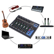 5 Kanal Mini Audio Mixer Bluetooth USB Sound Mischpult Verstärker Studio DJ Live