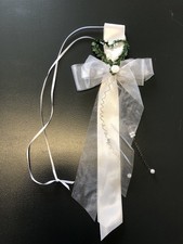 19 sehr schöne Schleifen mit Myrte Draht/Perlen für Kommunion/ Hochzeit /Taufe !