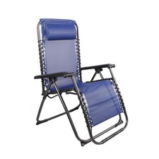 Comfort Relaxstuhl Relaxsessel Garten Liegestuhl Garten + Camping klappbar Blau