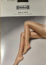 LUXUS PUR: WOLFORD Tights NEON 40 (18391), M, dark earth green, NEU&OVP, 35,00