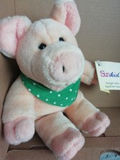 GLÜCKSSCHWEIN Sunkid Plüsch Schwein 18cm Souvenir Stoff Plüschtier Babe Mitbring