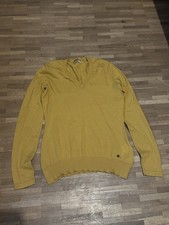 Brax Damen Pullover V-Ausschnitt curry senf 38 Wollpullover Wollpulli Pulli