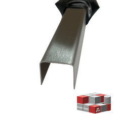 U-Profil Edelstahl geschliffen