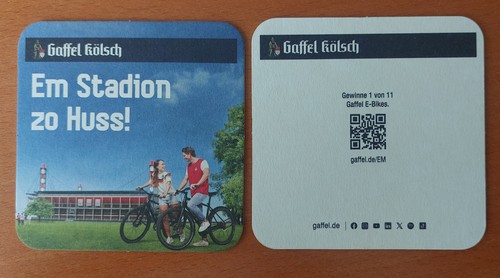 Bierdeckel gaffel kölsch em - 1,