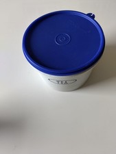 Vintage TUPPERWARE  Aufbewahrungsdose mit Deckel weiß-blau ( Tee ) 263 neu