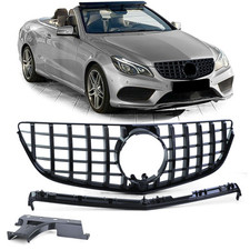Sport Kühlergrill Schwarz Glanz für Mercedes E Cabrio A207 Coupe C207 13-17