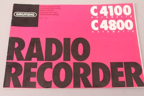 Grundig c4100 c4800 automatic - grundig,