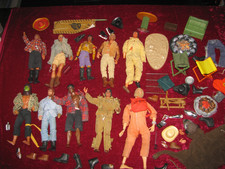 Big Jim 70er  Jahre Vintage Sammlung Konvolut Lot 10 Figuren und Zubehör