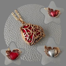 Engelsrufer Herz Engel Rufer Gold Engelsklingel Kette Klang Kugel Farbwahl