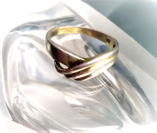 Ring Silber 925 Welle geschwungen klassisch schlicht modern antik Vintage