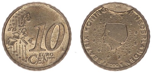 Niederlande fehlprägung 10 - fehlprägung:,
