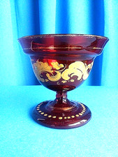 Antique Biedermeier Gilt Ruby