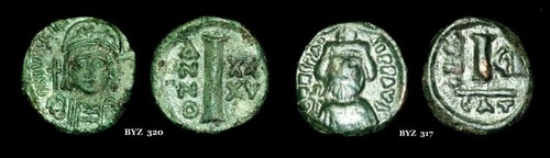 Byzantine coins 582 - /, 527