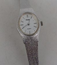 Elegante Damenarmbanduhr Pulsar Stahl Weißgoldoptik 1990 - TOPZUSTAND (107837)