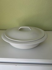 Thomas Mikrowellenschale m. Deckel, flammfest, Keramik, 30 cm Durchmesser, gebr.