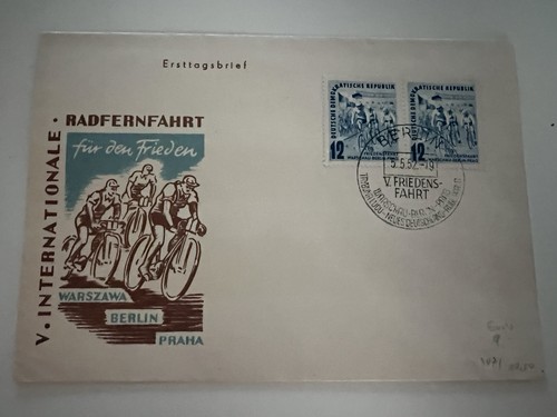 Ddr fdc ersttagsbrief - 1952, v