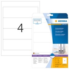 HERMA 5123 Ordneretiketten A4 192x59 mm weiß Papier matt blickdicht 100 St.