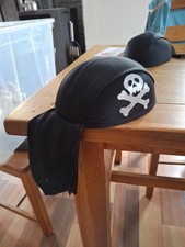 Karneval/ Fasching Piratenkappe one size schwarz