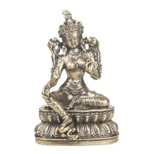 Messing grüne Tara Buddha Statue Desktop Vintage Buddha Figur Buddha Skulptur