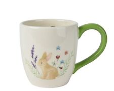 Tasse 10cm Keramik mit Hasenmotiv - Keramiktasse Frühling Ostern Ostergeschirr