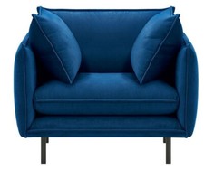 Blau blue samt set 3 - blau,