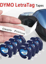 1x Weiß Schriftband für DYMO Letratag 16951 Nachfüll Kunststoffetiketten