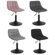 WOLTU Schminktisch Stuhl Sitzhocker Samt Höhenverstellbar Drehbar mit Rücklehne