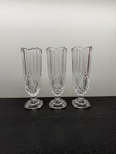 Tritschler Winterhalder Vase Blumen Bleikristall Vintage Set/3