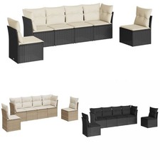 Gartenmöbel Sofa Garnitur Kissen Lounge Set Gartengarnitur Poly Rattan 7 Farbe