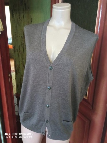 Men olymp vest brown wool - vest, 40