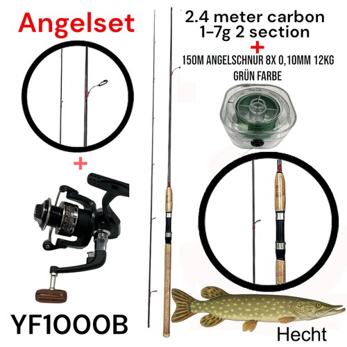 Angelset carbon spinnrute - angelset,