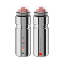 Elite Fahrrad Trinkflasche Syssa Race 750ml Silber Glanz Edelstah Linearem