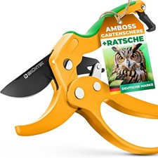 GRÜNTEK Amboss Ratschen Gartenschere UHU 205 mm