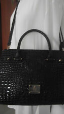 NEUwertig Tasche Handtasche ALFREDO PAULY Croco Optik Schwarz Gold TOP
