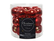 24 Weihnachtskugeln 2,5cm Glas Christbaumkugeln Christbaumschmuck klein mini uni