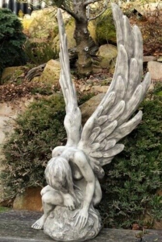 Gartenfigur engel athene - gartenfigur,