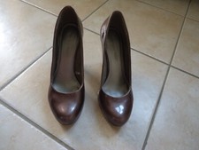 Marco Tozzi Pumps Metalliclook Aubergine/Rosenholz, glanz, hoher Absatz, Gr. 39