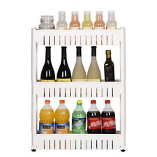 Nischenwagen 3 Ebene mit Rollen Kunststoff weiß Breite 12,5cm, TOP zustand