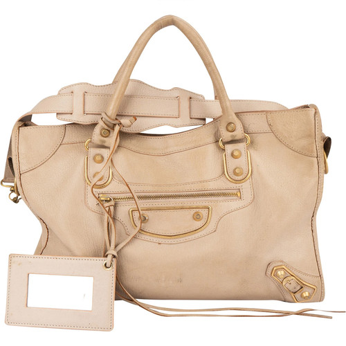 Balenciaga beige leather city - balenciaga,