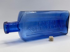 Alte blaue Glas gerippt