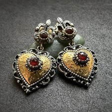 Vintage Tracht Herz Ohrringe