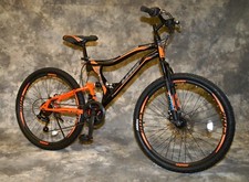 24" MTB VOLLGEFEDERT 21-GG SHIMANO & SCHEIBENBREMSEN NEU 2459-50-SCHWARZ-ORANGE