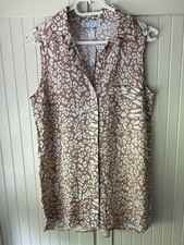 Leo Print  Bluse in weiß beide  - Gr.38 - neu