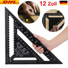 12Zoll Metrische Anschlagwinkeldreieck Alu Layout Geo-Dreieck Winkelmesser 30cm