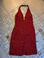 ❤️ Kleid Abendkleid Sexy Apart Otto Rot Neckholder 36 Pailletten ❤️  S 34 Top