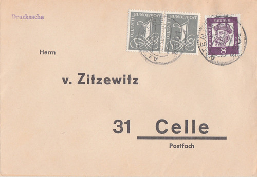 Briefumschlag verschickt 1965