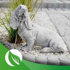 Steinguss Hund Basset